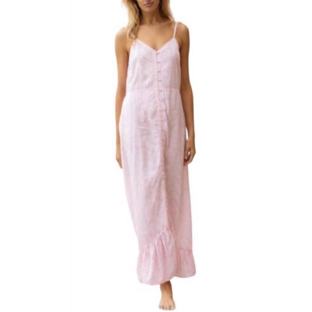 MAREA APRES BEACH MAXI DRESS IN PLAYA HERMOSA ROSADO PRINT XS!
